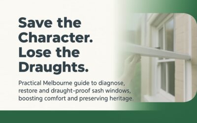 Sash Window Restoration Melbourne: Practical Ways To Keep Character, Cut Draughts, And Boost Comfort