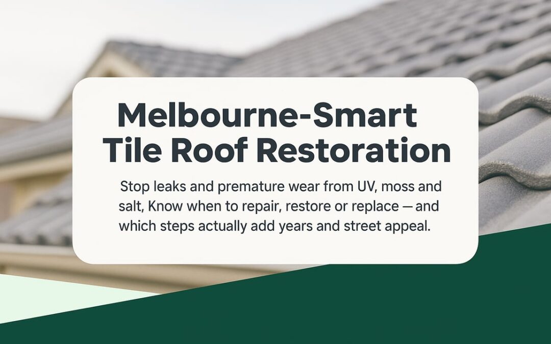 Roof Restoration Melbourne: A Microclimate-Savvy Homeowner Guide to Longer-Lasting Tile Roofs, Leak Prevention, and Better Street Appeal