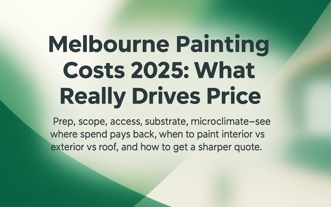 House Painting Cost Melbourne: A Practical 2025 Guide To What Drives Price, Where Money Pays Back, and When To Tackle Interior vs Exterior vs Roof