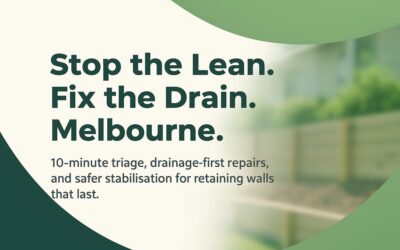 Retaining Wall Repair Melbourne: Practical Diagnosis, Safer Fixes, and Drainage Tweaks That Make Walls Last