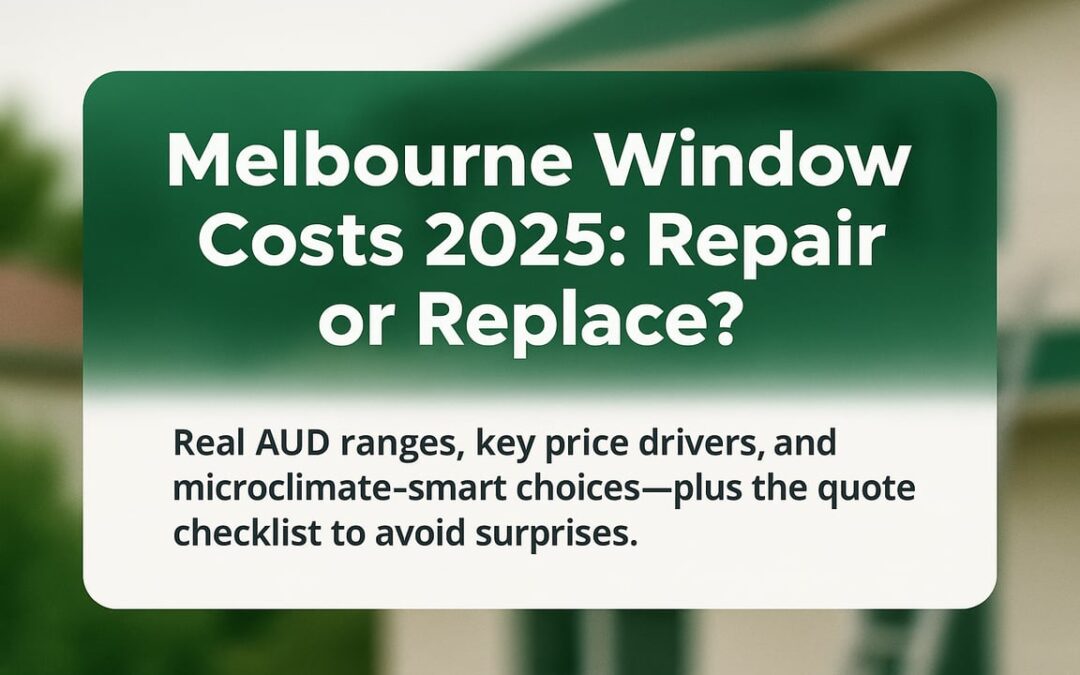 Window Replacement Cost Melbourne: A Practical 2025 Guide To Price Drivers, Smart Trade-Offs, and When Repair Still Wins