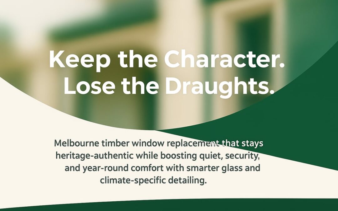 Timber Window Replacement Melbourne: Practical Choices, Heritage-Safe Detailing, and Comfort Gains That Last