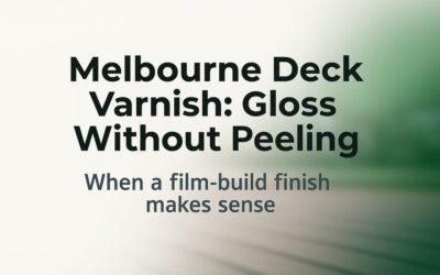 Deck Varnishing Melbourne: When a Film-Build Finish Makes Sense, How to Avoid Peeling, and What Melbourne’s Climate Means for Your Deck