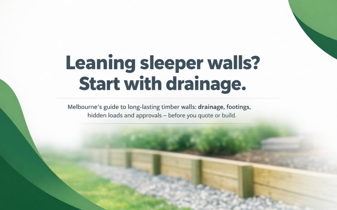 Timber Sleeper Retaining Walls: Drainage, Durability, Decisions