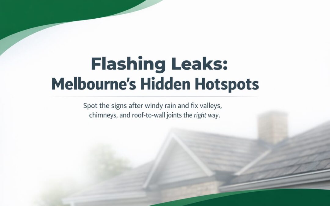 Roof Flashings Explained: Leak Hotspots in Melbourne Homes