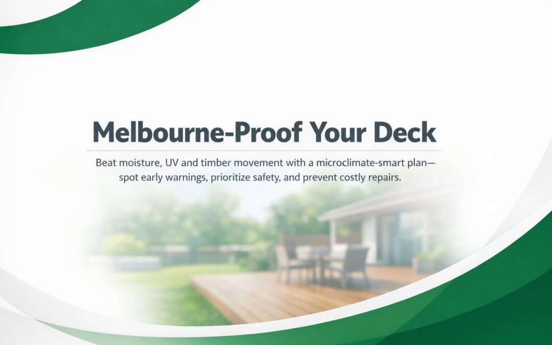 A Melbourne Deck Maintenance Plan That Prevents Costly Repairs