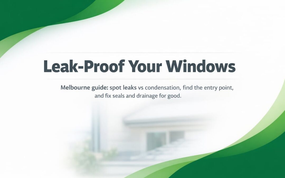 Stop Window Leaks: Causes, Clues, and Lasting Fixes
