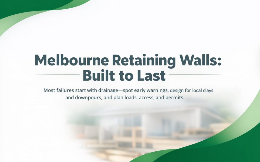 Retaining Walls in Melbourne: Drainage, Design, and Longevity