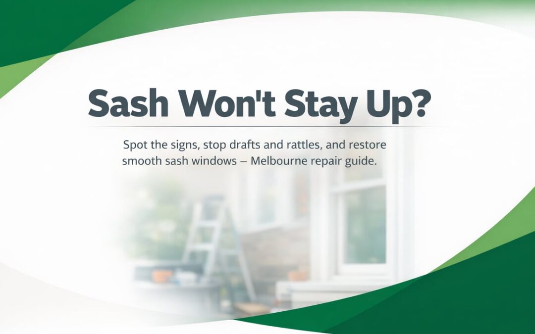 Sash Cord Failures: Restore Smooth Sash Windows in Melbourne