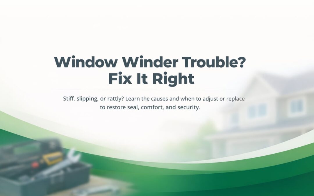 When Window Winders Fail: Comfort, Security, Fix Options