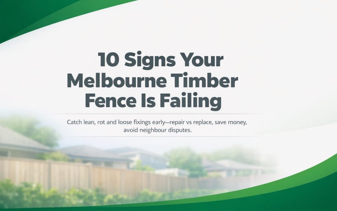 Timber Fence Damage Signs Melbourne Owners Miss