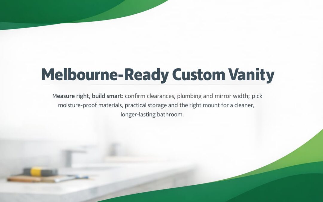 Choosing a Custom Bathroom Vanity in Melbourne Homes