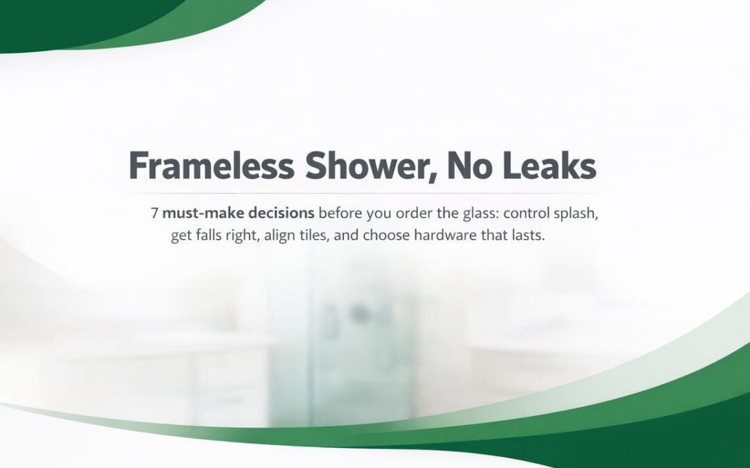 Frameless Shower Screens: Decisions That Prevent Leaks and Regrets