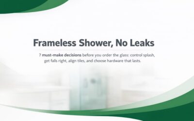 Frameless Shower Screens: Decisions That Prevent Leaks and Regrets