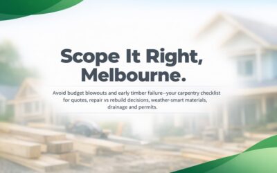 Carpentry Project Scoping Checklist for Melbourne Homes