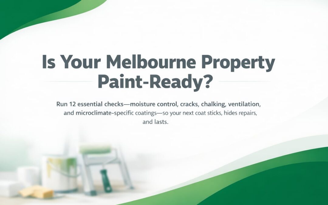 Repaint Readiness: 12 Checks Before Painting Your Melbourne Property