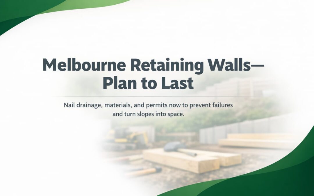 Retaining Walls in Melbourne: A Smart Installation Planning Guide