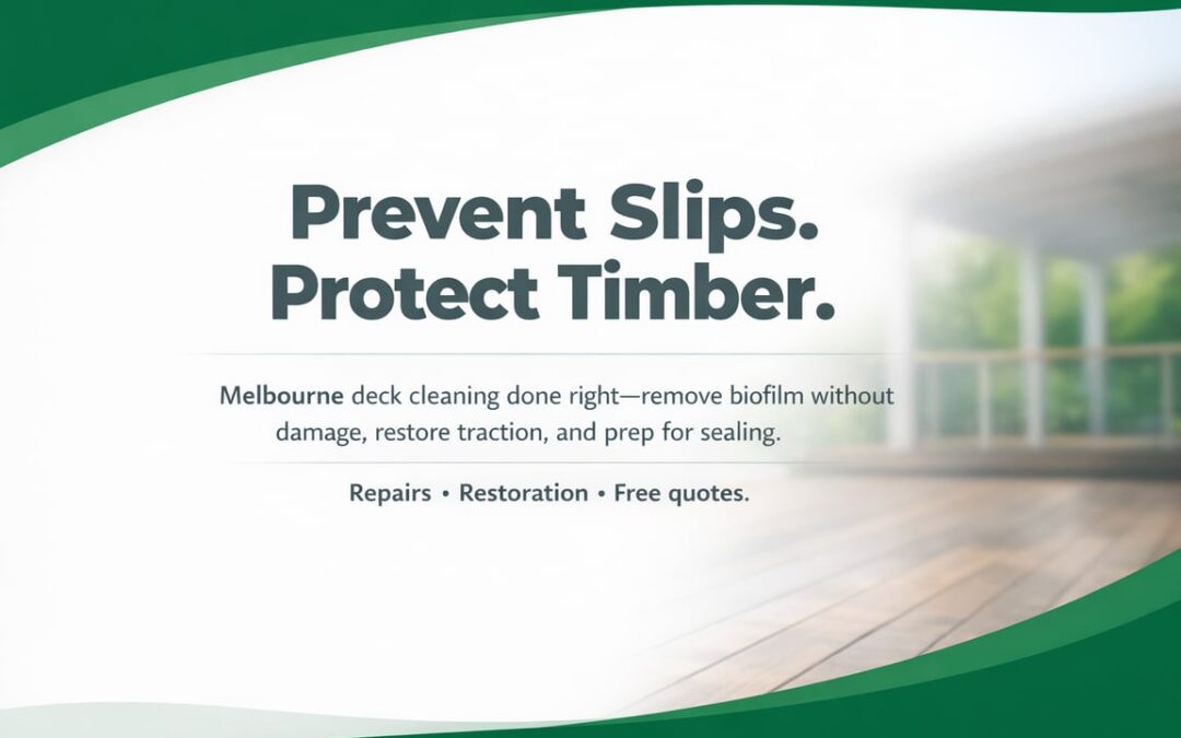 Deck Cleaning in Melbourne: Protect Timber, Prevent Slips