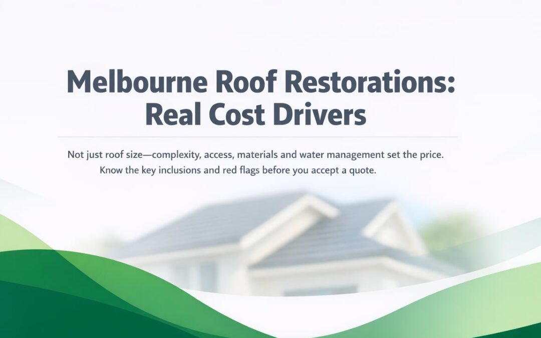 Roof Restoration Costs in Melbourne: What Really Drives Them