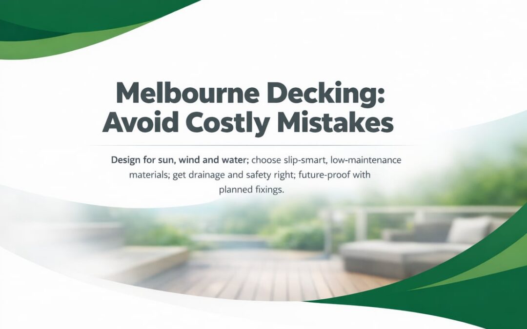 Deck Planning Mistakes Melbourne Homeowners Can Avoid