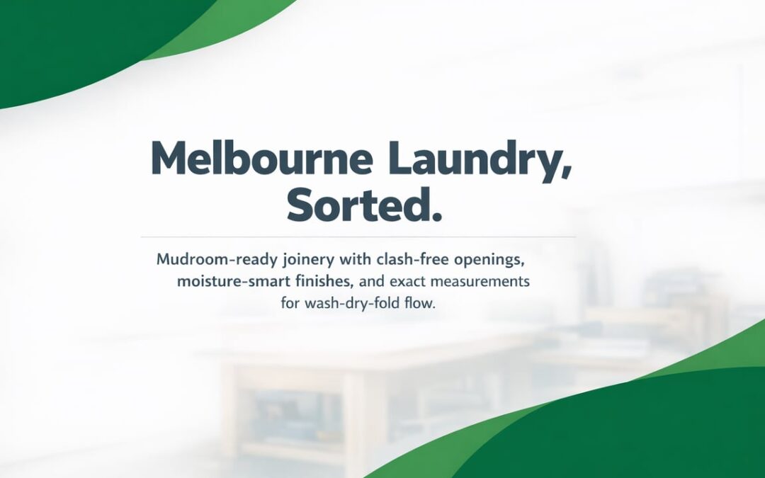 Laundry Joinery Planning For Melbourne Homes
