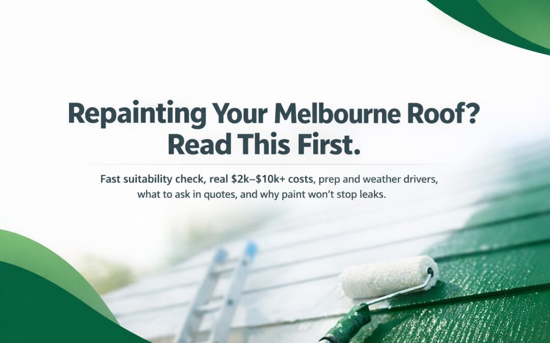 Roof Repainting in Melbourne: Costs, Timing, and Risk Checks