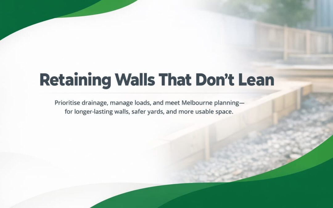 Retaining Walls That Last: Drainage, Loads, and Local Planning