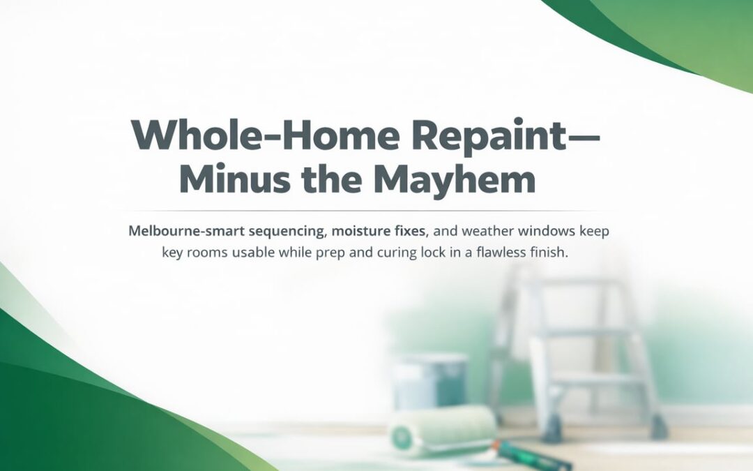 Planning a Whole-Home Repaint With Minimal Disruption
