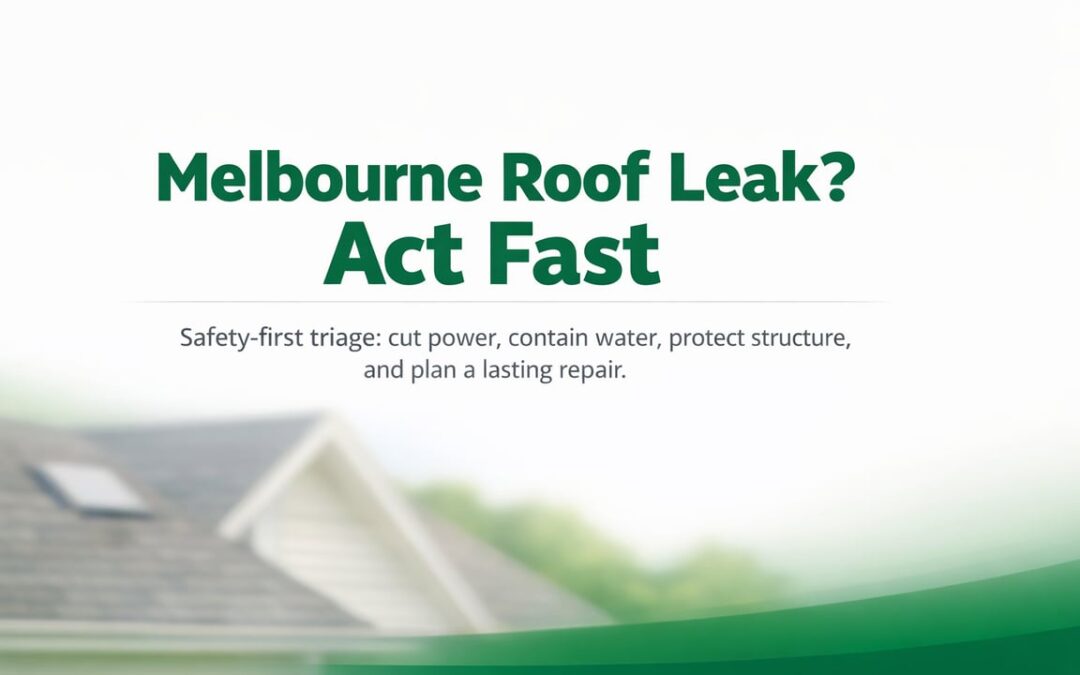 Emergency Roof Leak Triage for Melbourne Homes
