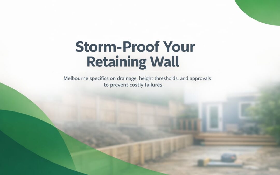 Retaining Walls in Melbourne: Drainage, Height, and Compliance