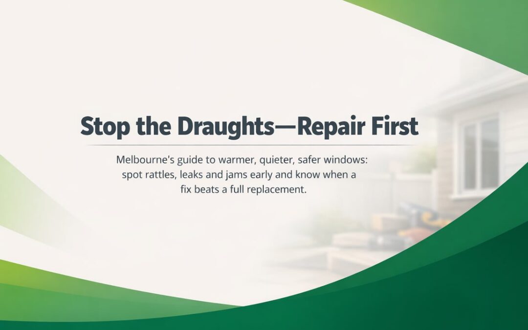 Drafty Windows? A Repair-First Decision Guide