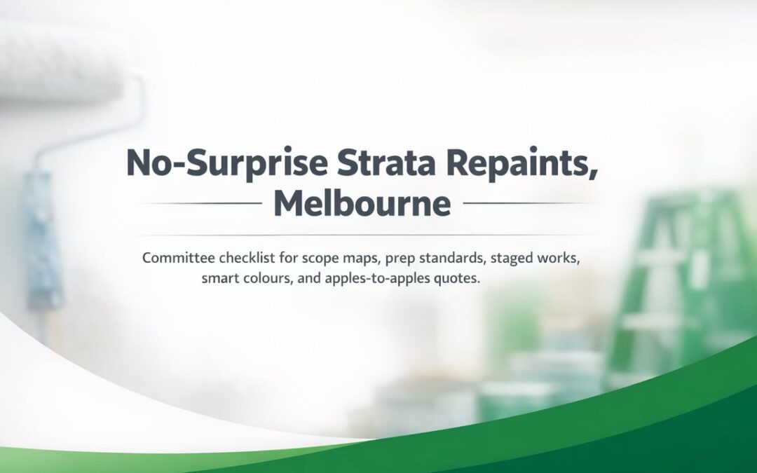 Strata Repaint Planning: A Melbourne Committee Checklist