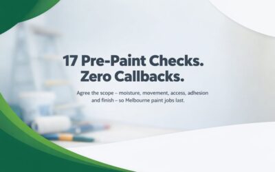 Pre-Paint Walkthrough: 17 Checks That Prevent Callbacks
