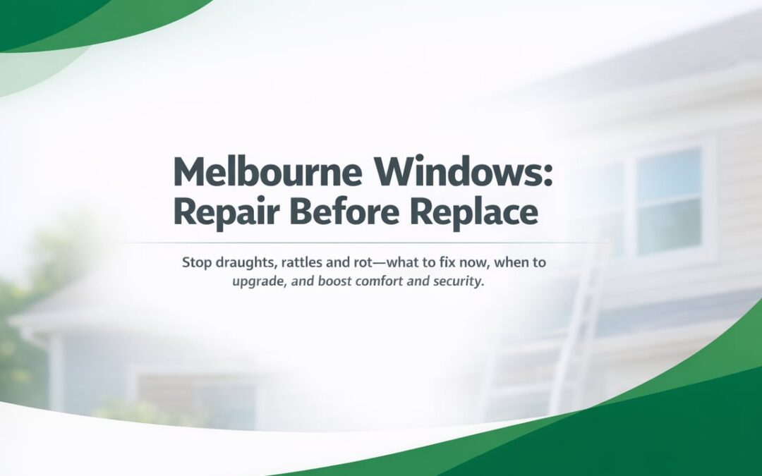 A Melbourne Guide to Repairing Windows Before Replacing