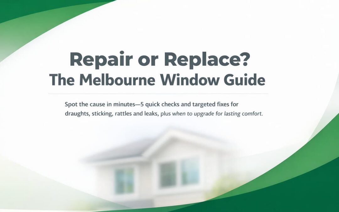 A Homeowner Guide to Smarter Window Repair Decisions