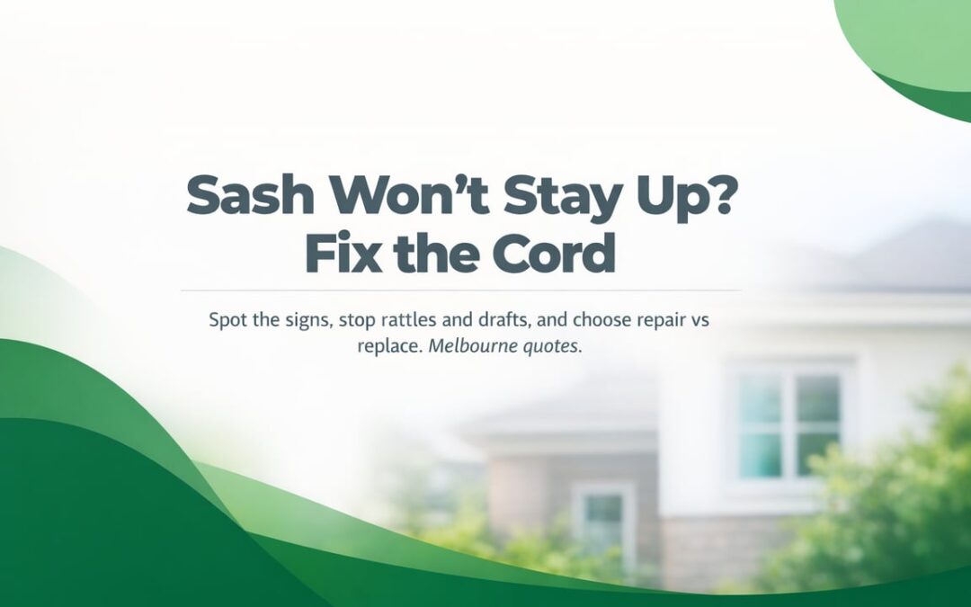 When Sash Windows Stick: Cord Failure Signs and Fixes