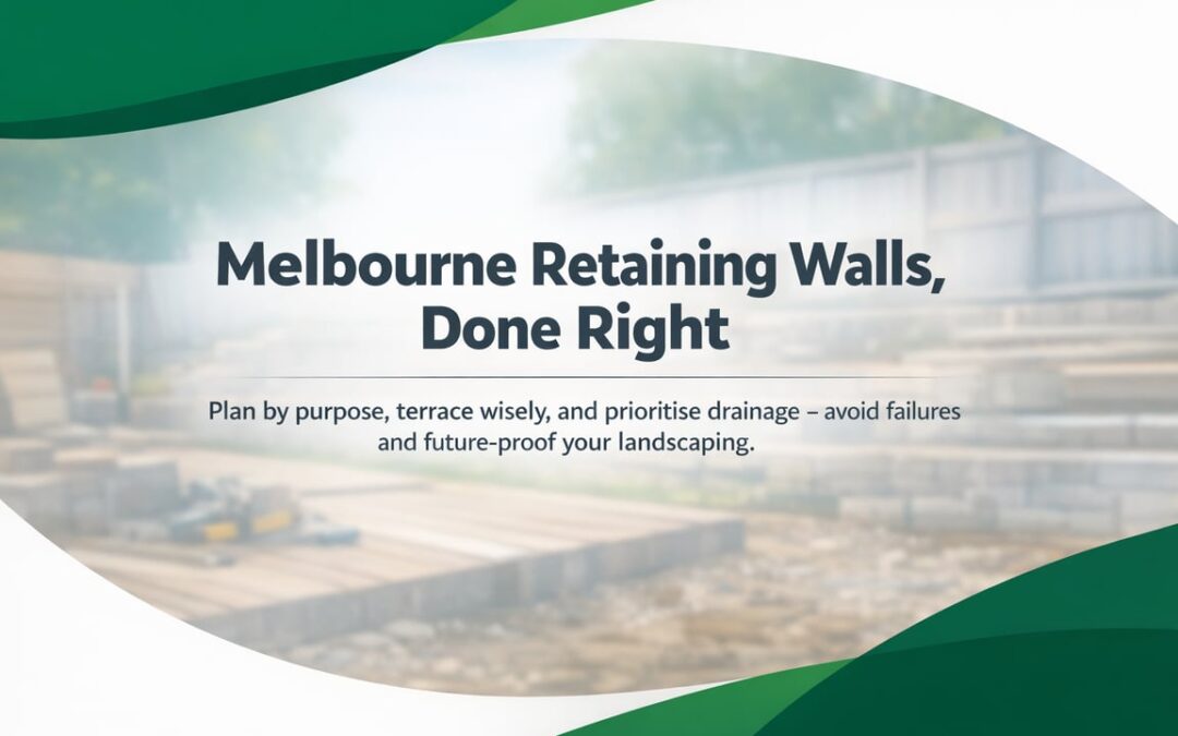 Retaining Walls That Last in Melbourne: A Planning Guide